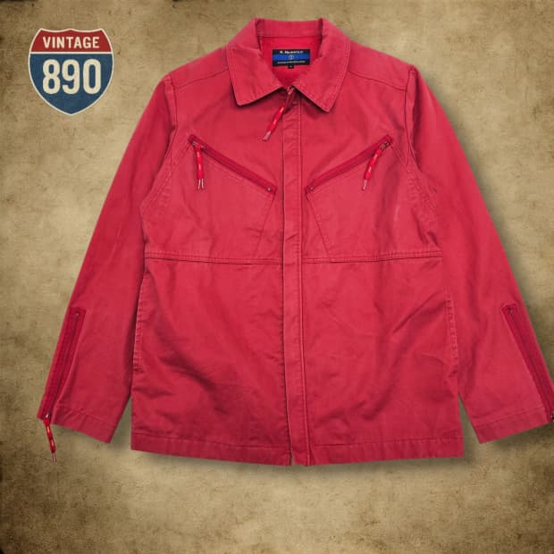 [L] R.Newbold 알뉴볼드 레드 코튼 자켓