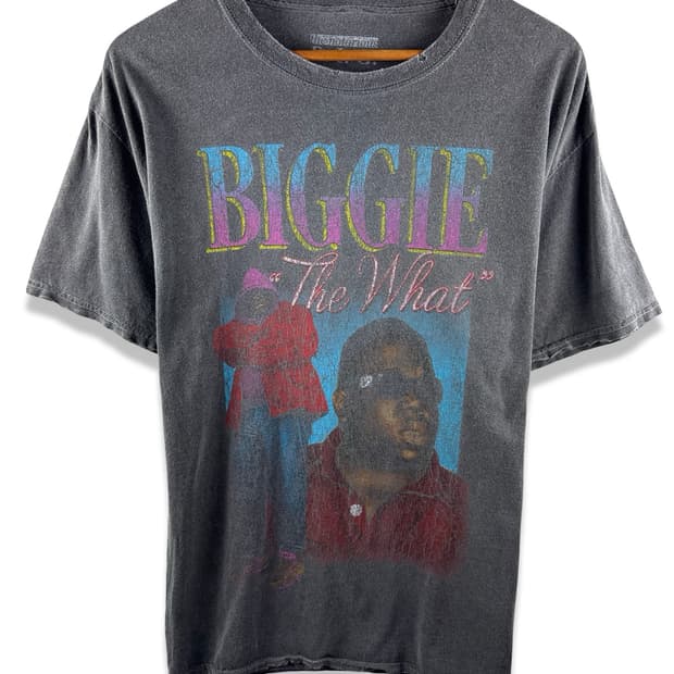 the notorious B.I.G 비기 워싱 데미지 티셔츠3833