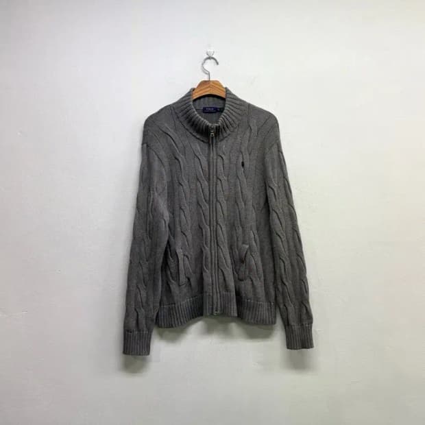 폴로 랄프로렌 케이블 집업 XL