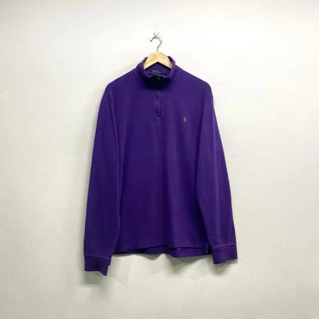 폴로 하프집업 니트 L