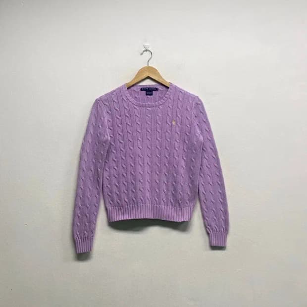 폴로 꽈배기 니트 M