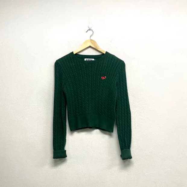 키르시 꽈배기 크롭니트