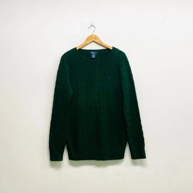 폴로 케이블 니트 XL