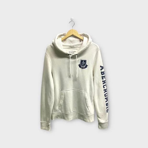 아베크롬비 로고 후드티 L