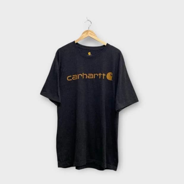 칼하트 시그니쳐로고 차콜헤더 반팔티 L