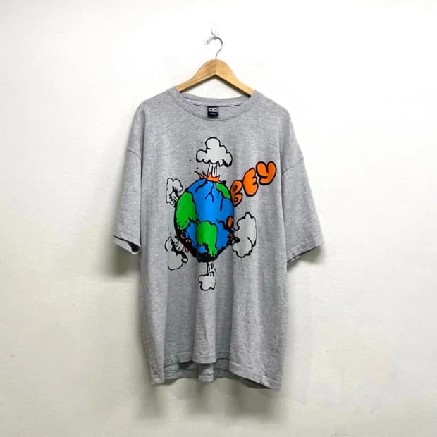 오베이 OBEY 월드 헤비웨이트 티셔츠 그레이 XL