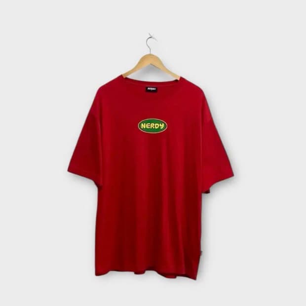 널디 NERDY 버블 반팔 티셔츠 레드 L
