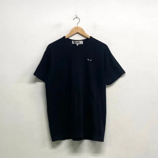꼼데가르송 플레이 블랙 티셔츠 L