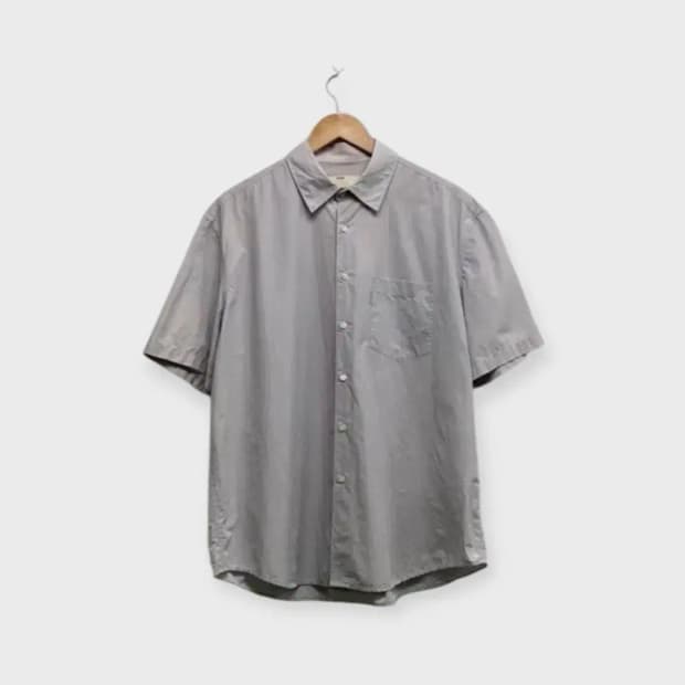 포터리 그레이 실버 워시드 셔츠 L