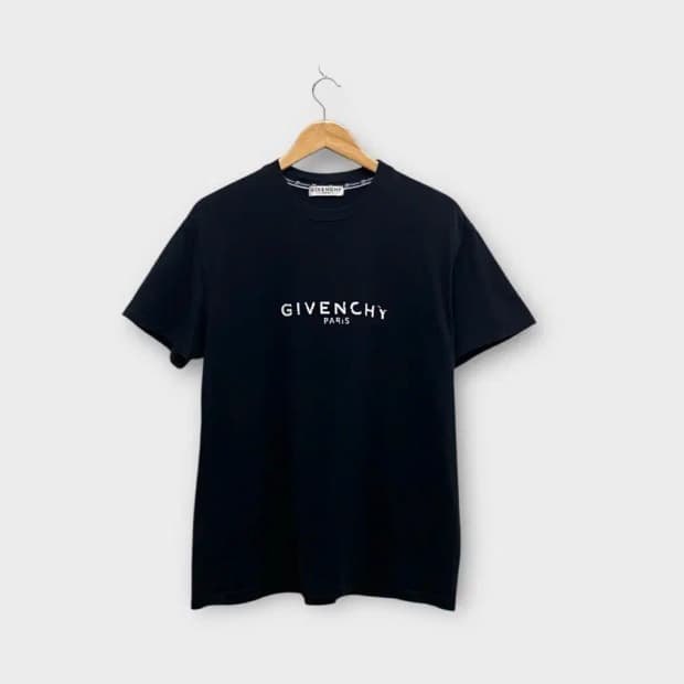 지방시 빈티지 로고 티셔츠 블랙 S-M