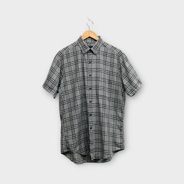 버버리 그레이 노바체크 셔츠남방 M-L