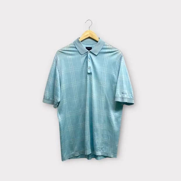 버버리골프 체크패턴 반팔 카라티 L-XL
