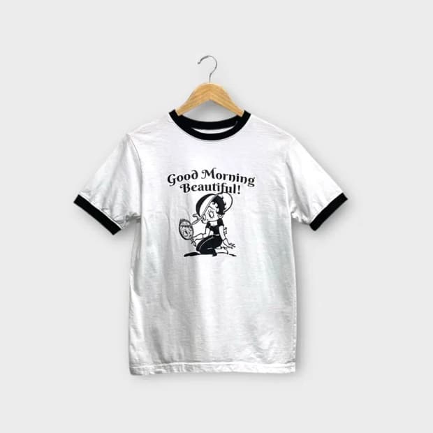 90s 캐릭터 베티붑 링거 티셔츠 S