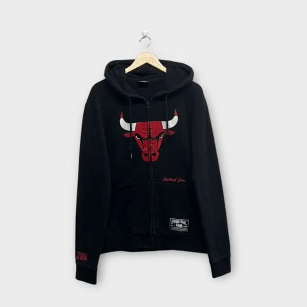 NBA 시카고불스 빅프린팅 후드집업 L