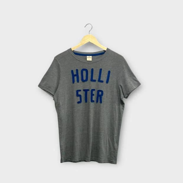 홀리스터 블루로고 라운드 티셔츠 M-L