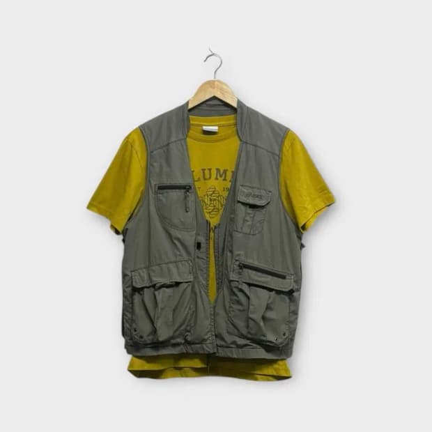 아식스 asics 아웃도어 야상 피싱 베스트 L (조끼만)