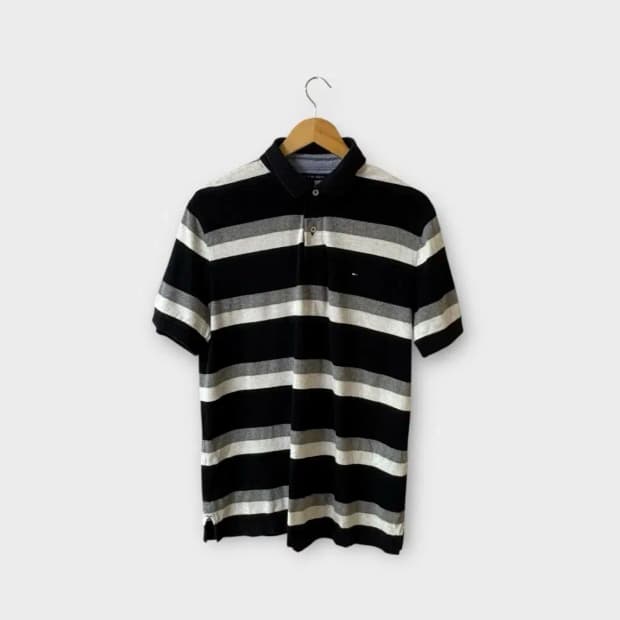 타미힐피거 스트라이프 반팔티L