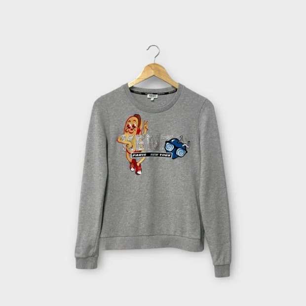 겐조 KENZO 핫도그 펄로고 맨투맨 S