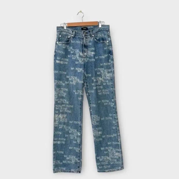 WE11DONE 웰던 스펠 와이드 데님-30사이즈