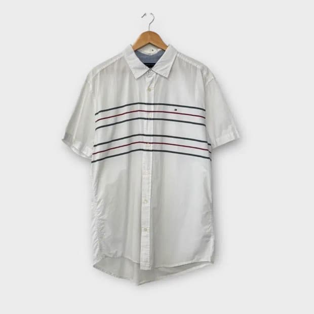 타미힐피거 솔리드 반팔셔츠 XL