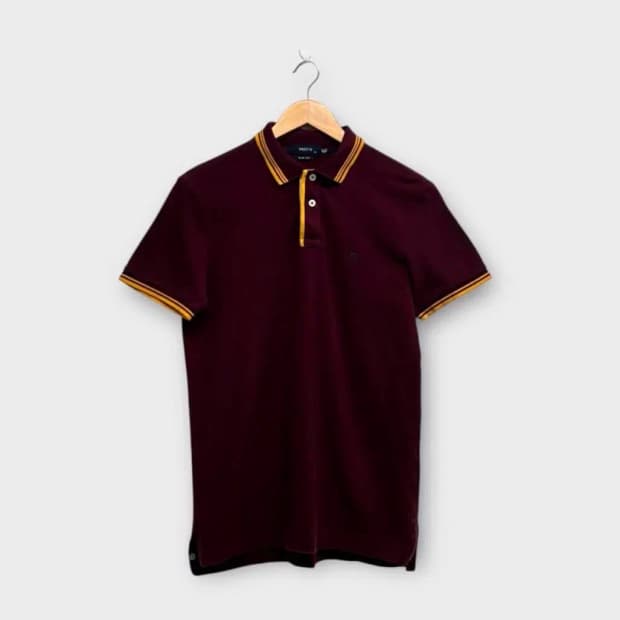 헤지스 버건디 PK 반팔티 M-L