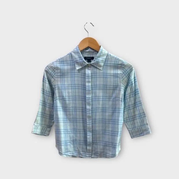 버버리 체크 여성셔츠 S