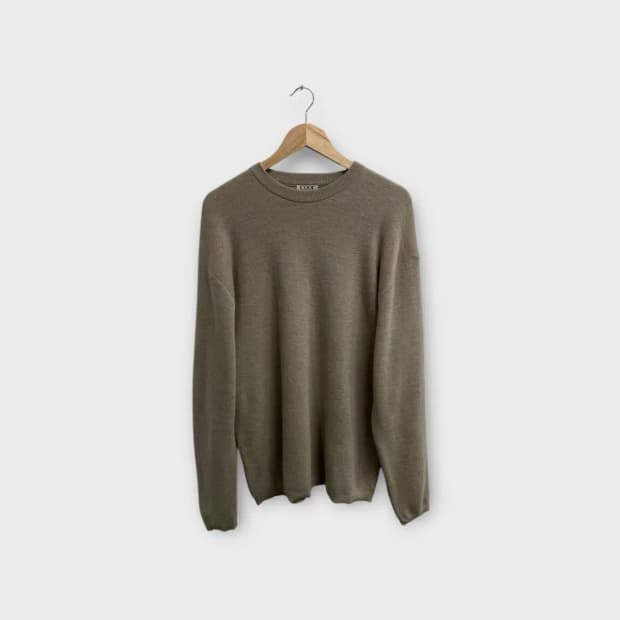 COOR 코어 라운드넥 니트 카키색 XL