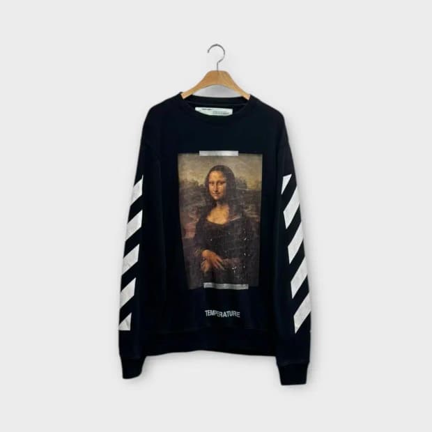 오프화이트  모나리자 애로우 맨투맨 S-L