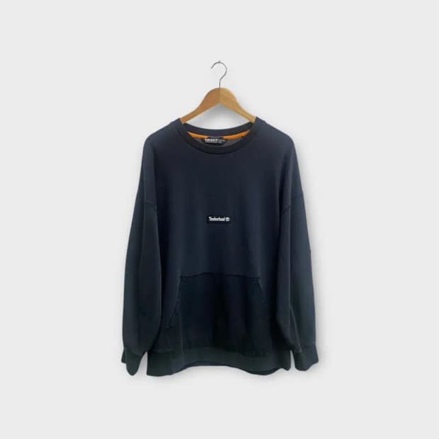 팀버랜드 로고 포켓 오버핏 맨투맨티 L-XL