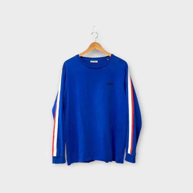 오니츠카타이거 블루 OTG 긴팔 티셔츠 M