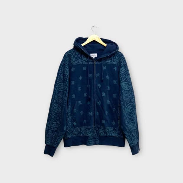 디스이즈네버댓 Bandana Zip Up Sweat Dark Blue