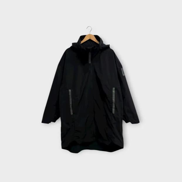 아디다스 블랙 후드 롱 바람막이 2XL