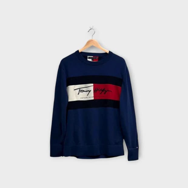 타미힐피거 플러그 코튼 스웨터 M