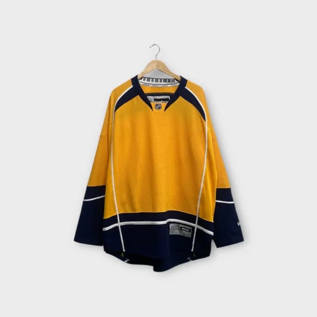 리복 NHL하키 져지 옐로우 네이비 L