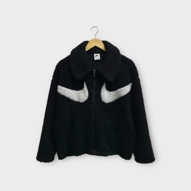 나이키 스우시 블랙 뽀글이 자켓 L