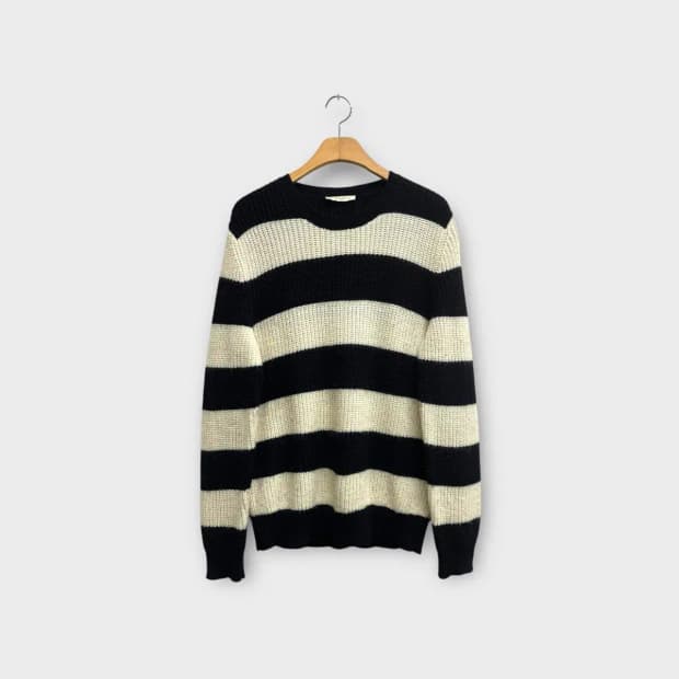 산드로 스트라이프 배색니트 L