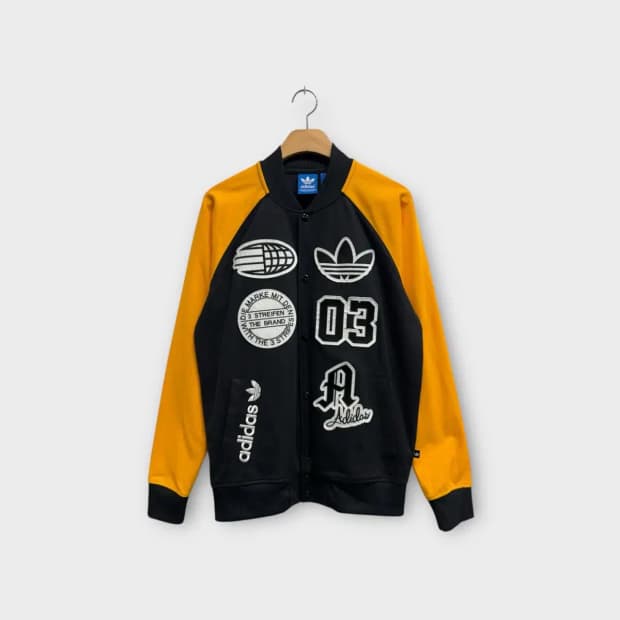 아디다스 스타디움 봄버 골드 자켓 L