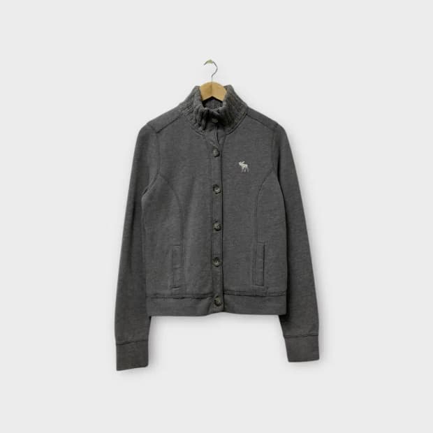 아베크롬비 Abercrombie 골지넥 집업 가디건M