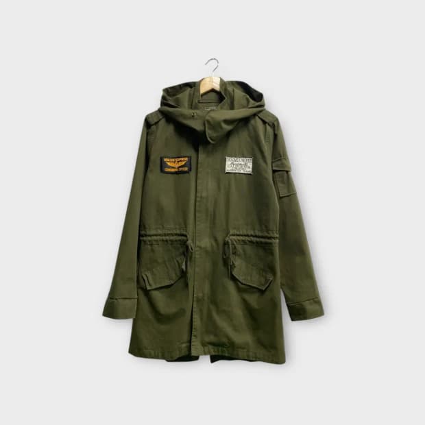 VINTAGE PORTER CYCLE 야상 후드 자켓 L