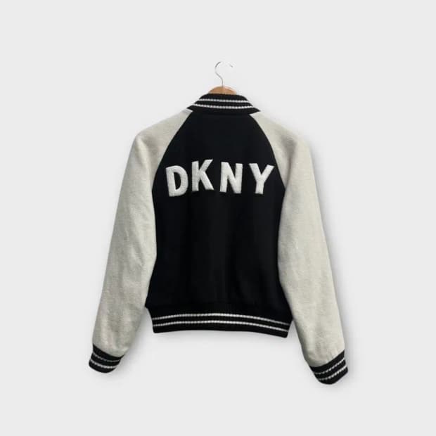 DKNY 플리스 바시티 누빔점퍼 M