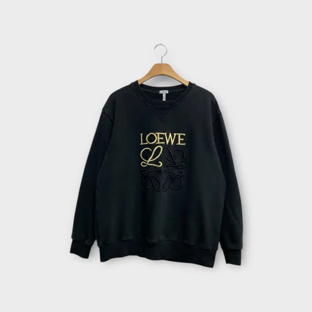 로에베 아나그램 블랙 맨투맨 L