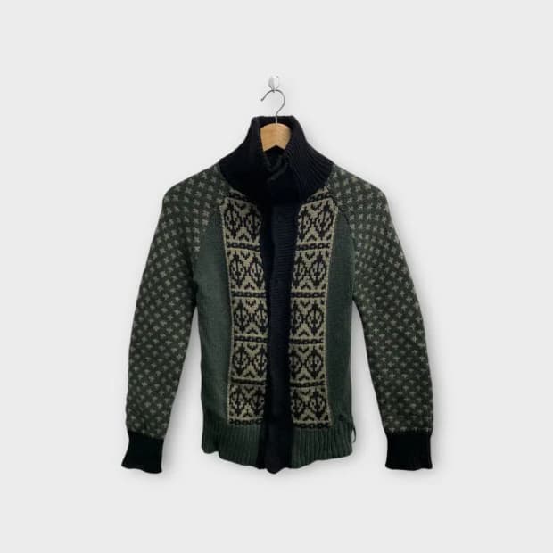 디젤 DIESEL 울 하이넥 가디건 XS