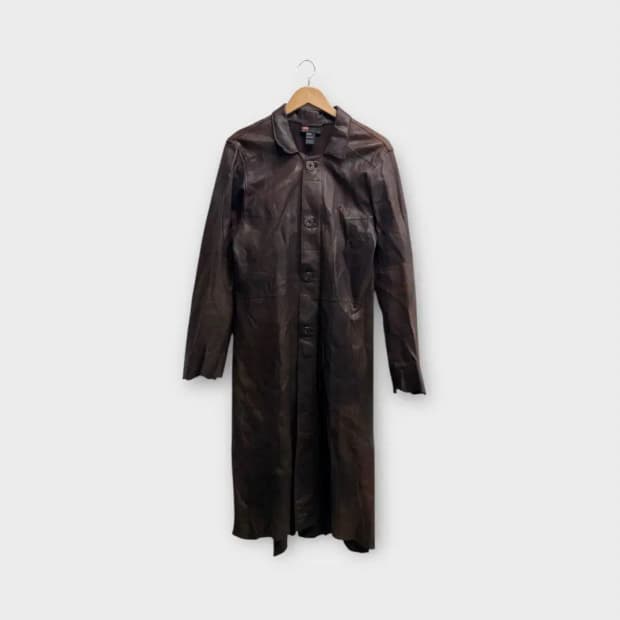 디젤 DIESEL 브라운 롱가죽자켓 M