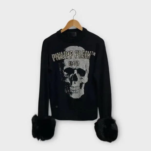 필립플레인 PHILIPP PLEIN 스컬 블랙 퍼니트 S