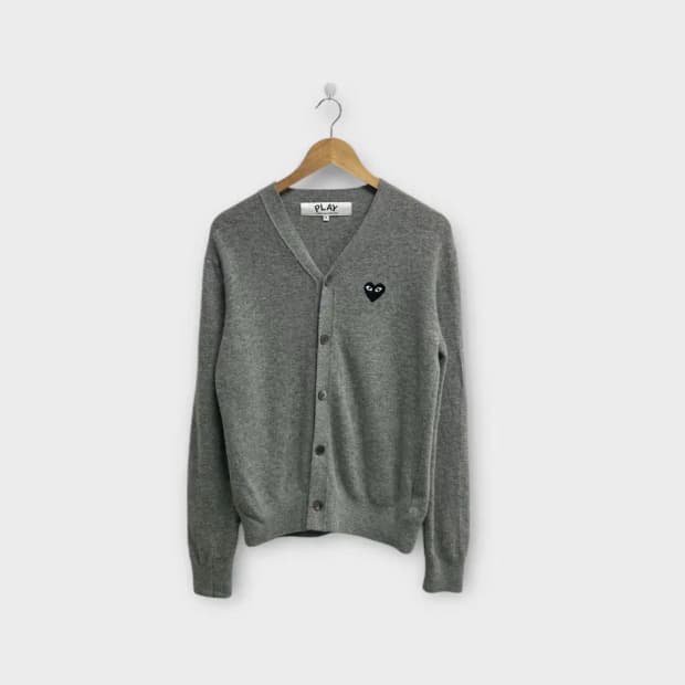 꼼데가르송 그레이 가디건 L