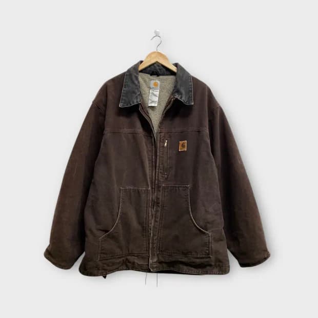 칼하트 쉐르파 샌드스톤 브라운 점퍼 L-3XL