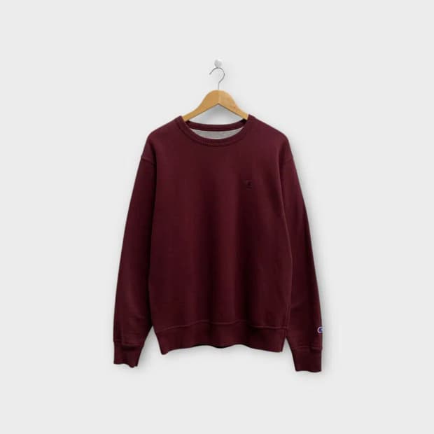 챔피온 버건디 기모 맨투맨 M