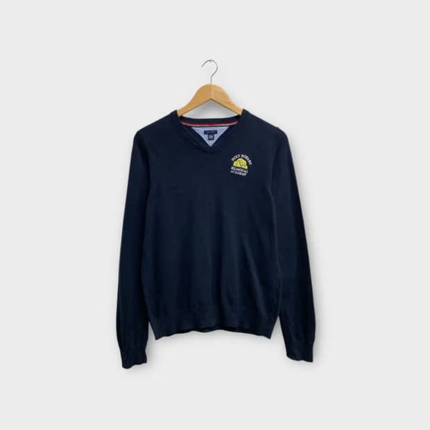 타미힐피거 브이넥 니트 S