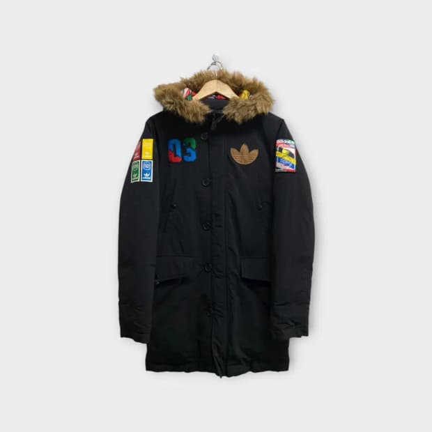 아디다스 불꽃 배지 덕다운 패딩 - 90