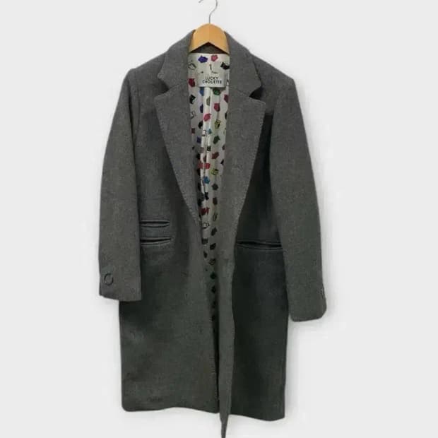 럭키슈에뜨 그레이 울 코트-36